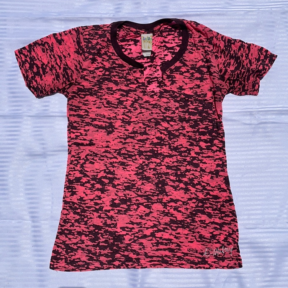 Vintage billabong burnout mottled pink shirt